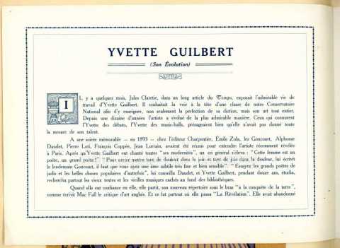 Yvette Guilbert (1865-1944)